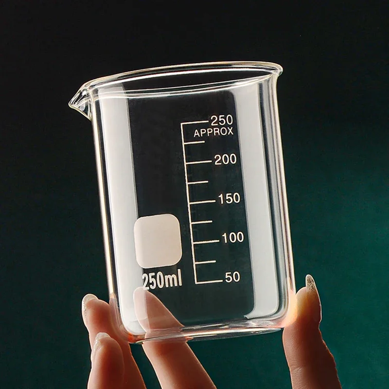 50/100/150/250/500/1000ml High Borosilicate Glass Measuring Cup Clear Scale Cup Laboratory Beaker Kitchen Baking Measuring Cup