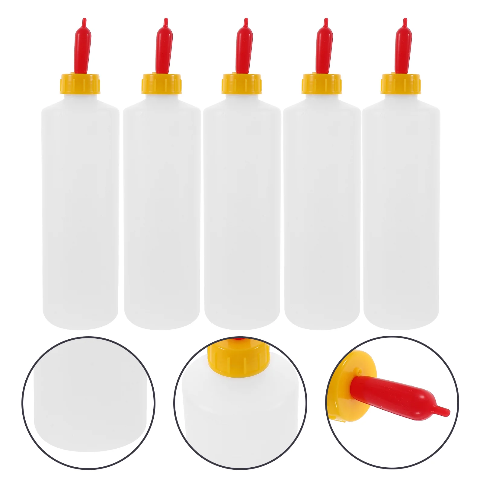 5 Sets 400ml Goat Milk Bottle Plastic Lamb Hamster Water Animal Multi-purpose Nursing Small Feeding Livestock Newborn