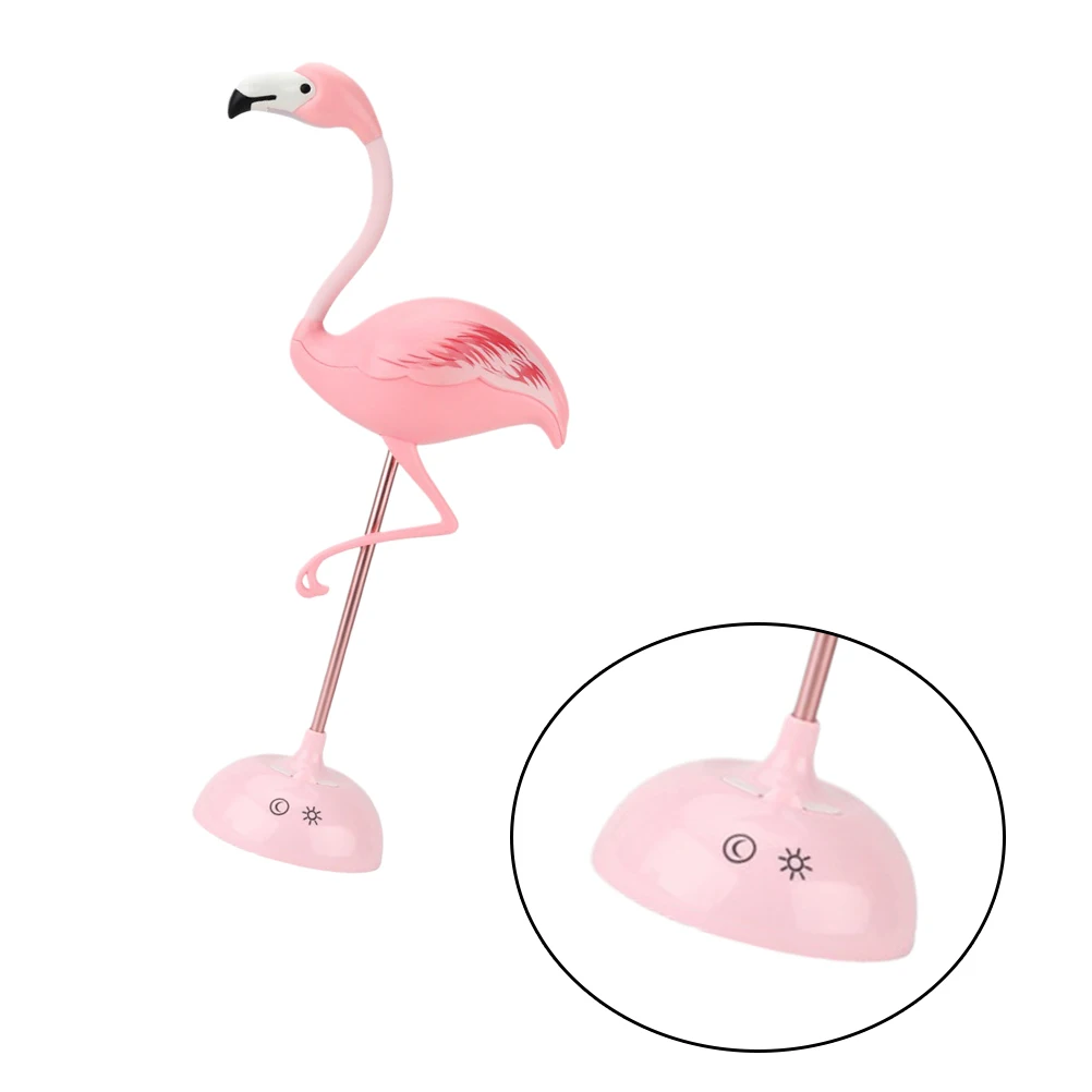 

LED Desk Lamp Touch Control USB Rechargeable Eye Protection Flamingo Shape Brightness Adjustable Non Flickering Study Work