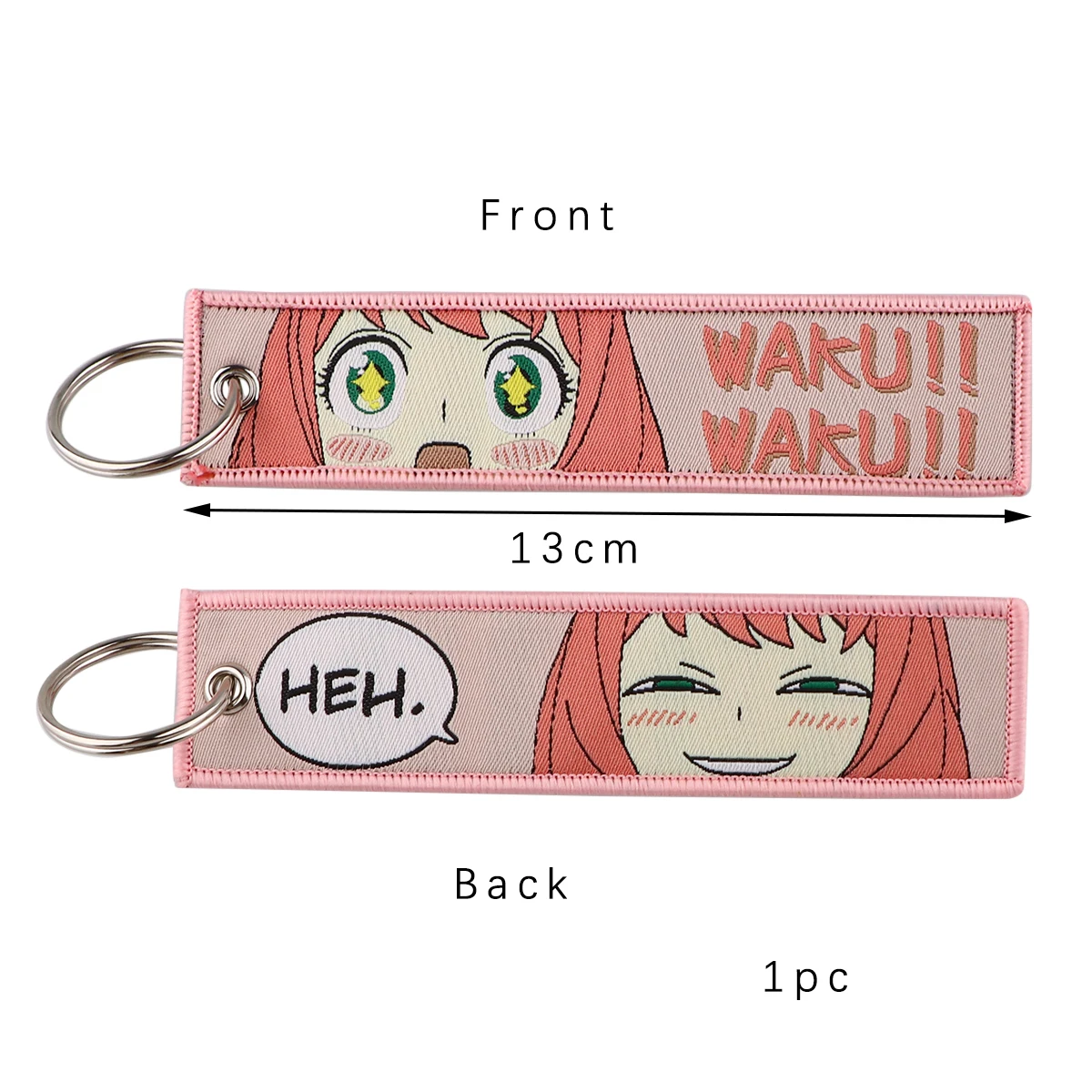 Japanese Anime Cool Embroidery Key Chain Key Tag Motorcycles Cars Backpack Chaveiro Keychain For Friends Fashion Key Ring Gifts