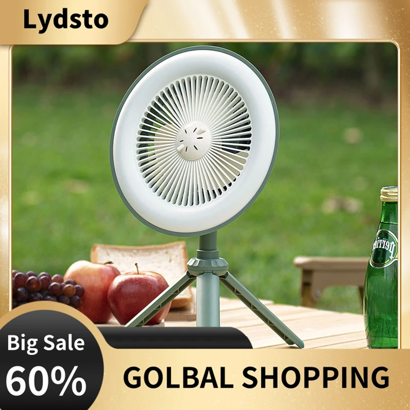 Ventilador de Camping 3 en 1 y luz nocturna recargable, circulador portátil de escritorio, inalámbrico, ventilador eléctrico de techo, iluminación