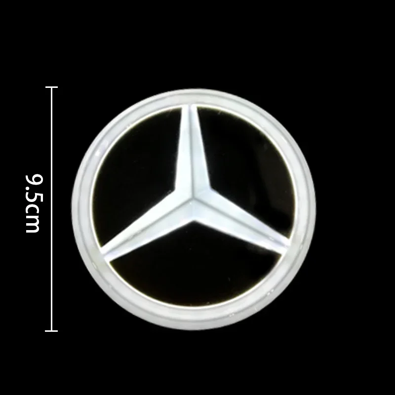 9.5cm LED Illuminated Car Logo Rear Trunk Emblem for MERCEDES BENZ W166 W176 W204 W207 W212 W218 W245 W251 W463 Auto Accessories