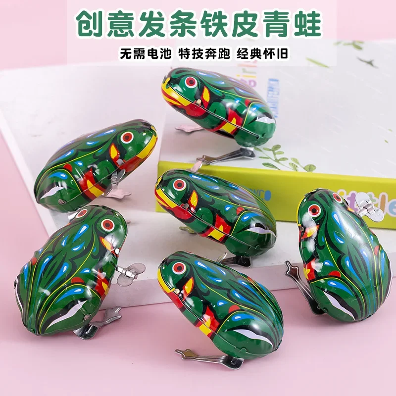 

Classic Clockwork Toys Iron Skin Frog Jumping Frog Rooster Rabbit Nostalgia Toys Parent-child Interactive Toy Children's Gifts