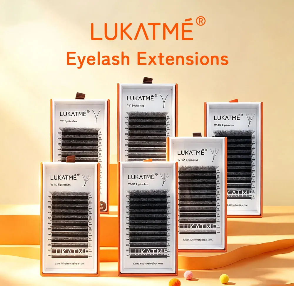 LUKATME 4D 5D YY Wimpernverlängerungen M-Curl Foxy Eyelash Faux Mink Schwarz/Braun YY 4D 5D W U Falsche Wimpern für Verführerische Augen – Detail 1