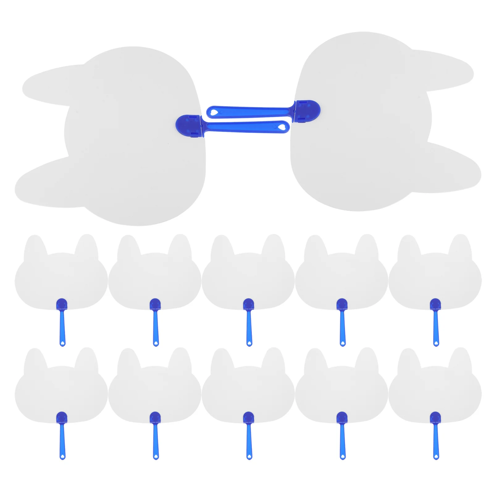 

12Pcs Blank Hand Fans for Kids DIY Painting Fan Craft Graffiti Art Project Creative Children Handheld Fan Party Decoration