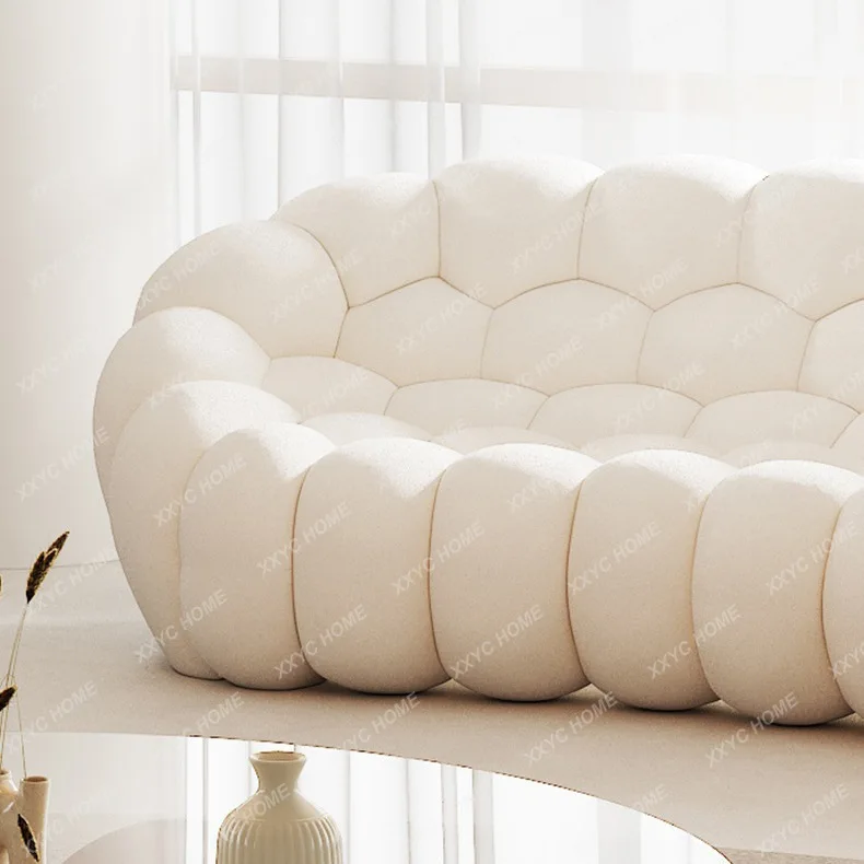 L light luxury living room sofa cream style household special-shaped bubble sofa clothing store model room lazy sofa