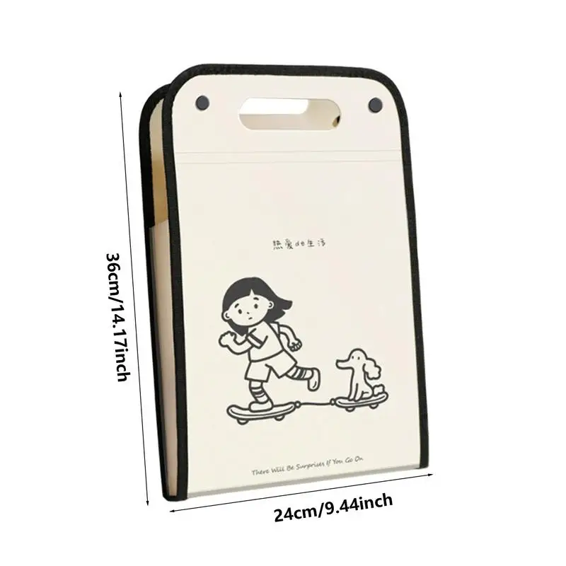 Expanding File Organizer Expanding Accordion 13 Pockets File Folder Labels Attached Document Carry Bag With Handle For Engineers