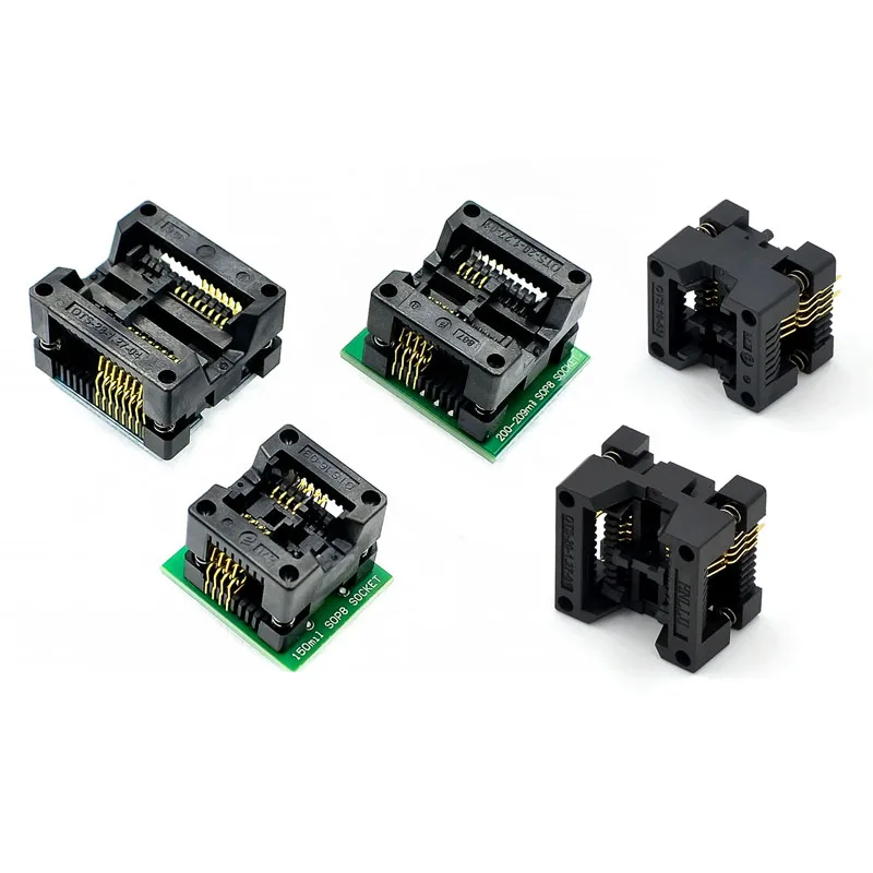 SOIC8 SOP8 to DIP8 Wide-body Seat Wide 150/200mil Programmer Adapter Socket Blue SA602 IC Test Conversion Burner