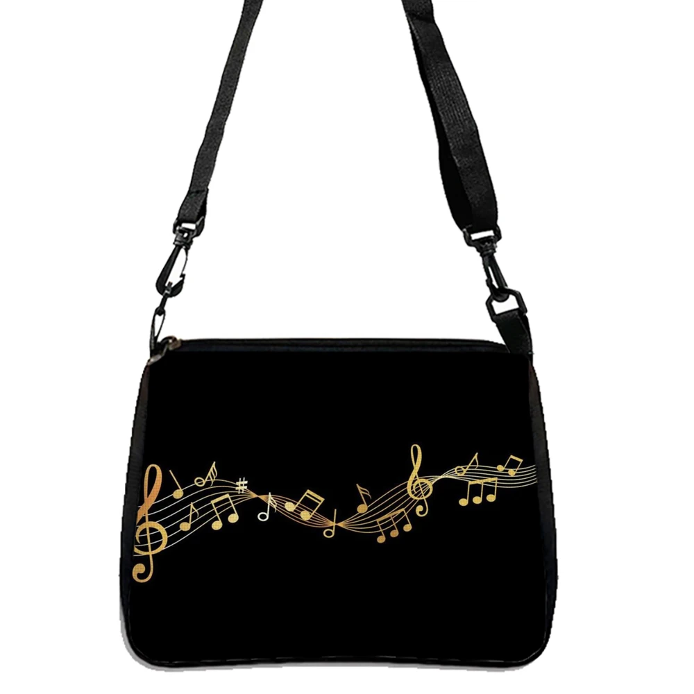 Musical Symbol Printed Crossbody Bag, Fashionable Shoulder Bag, Double-sided Printed Shoulder Bag Daily Casual Bag 5.21