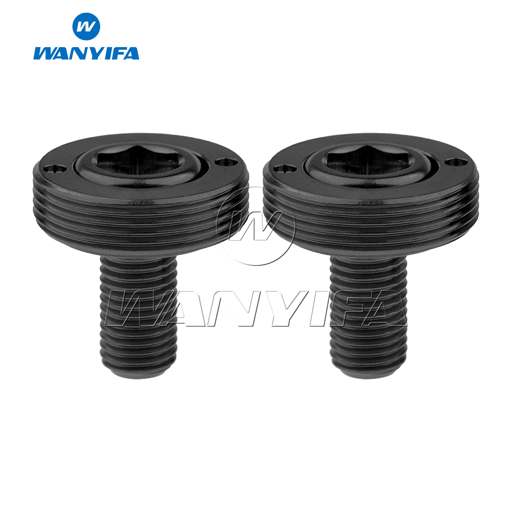 Wanyifa Titanium Bolt M8x15mm 1.0mm Pitch Square Hole Screw for Bicycle Chain Wheel Bottom Bracket Crank Fixed Screw 2 Sets