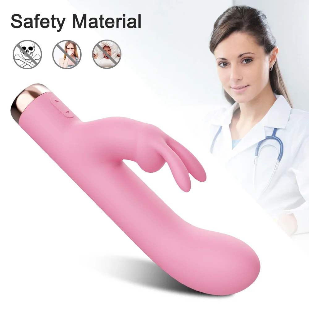 قوية أرنب هزاز أدوات الاستمناء للنساء البظر محفز G بقعة المهبل تدليك لعبة الجنس الإناث منتجات الكبار