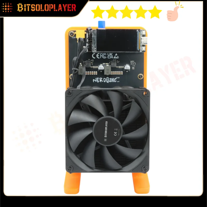 Bitcoin Miner NerdQaxe++ Rev7 6TH/s 120W BTC Mining Machine BM1370 Chip Sha-256 Algorithm and Power Supply