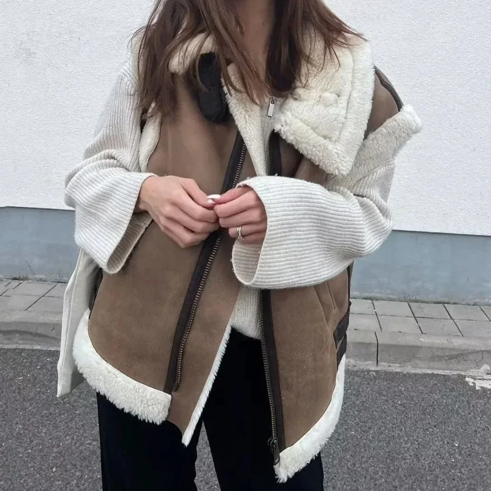 

2025 женские жилеты, пальто без рукавов с воротником-стойкой на молнии, толстые парки, пальто, куртки, осень-зима, повседневная элегантная уличная одежда