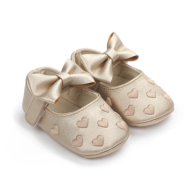 1 pair Cute Bowknot Baby Princess Dress Shoes Newborn Cotton Soft Sole Toddler Baby Girl Shoes Crib Flats 0-18m