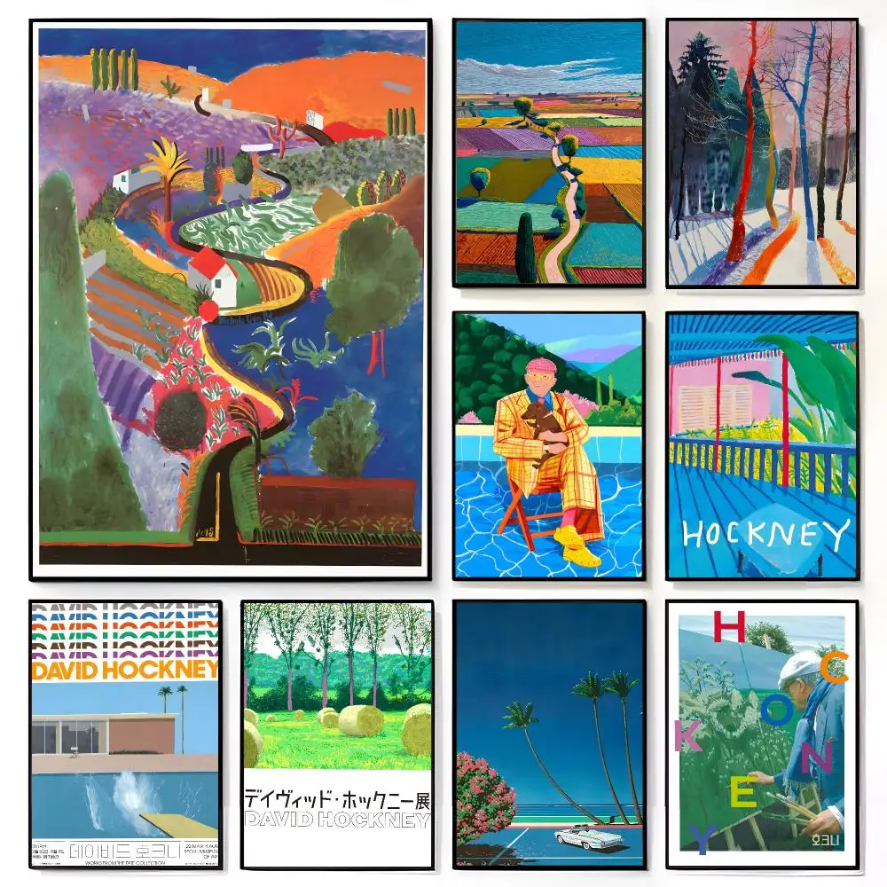 Colorful Landscape Artist D-David Hockney Poster American Film Mural Home Childrens Room Wall Decor Print