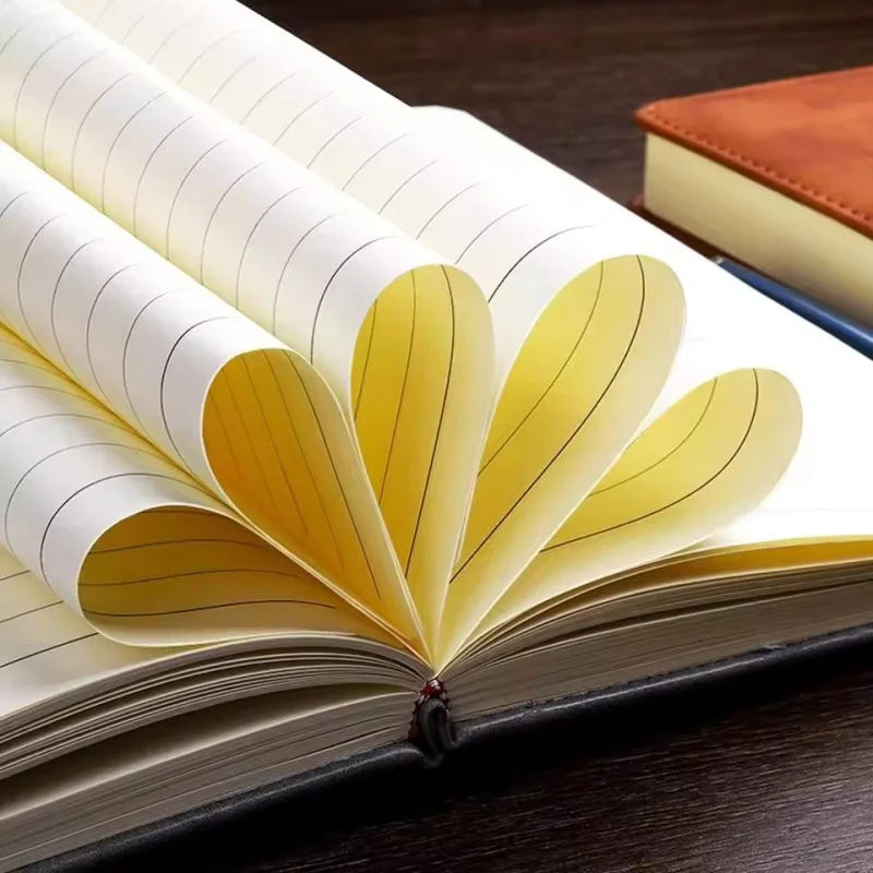 1Pcs Business Notebook Soft Leather Work Meeting Notebook Office Diary Sketchbook A5 Notebook Student Supplies