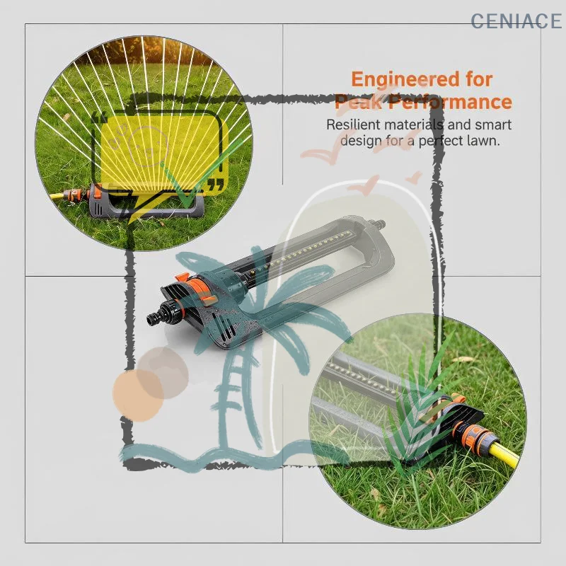 Garden Watering Courtyard Nozzle Automatic: 1Pcs Swing Sprinkler Gardening Lawn Watering