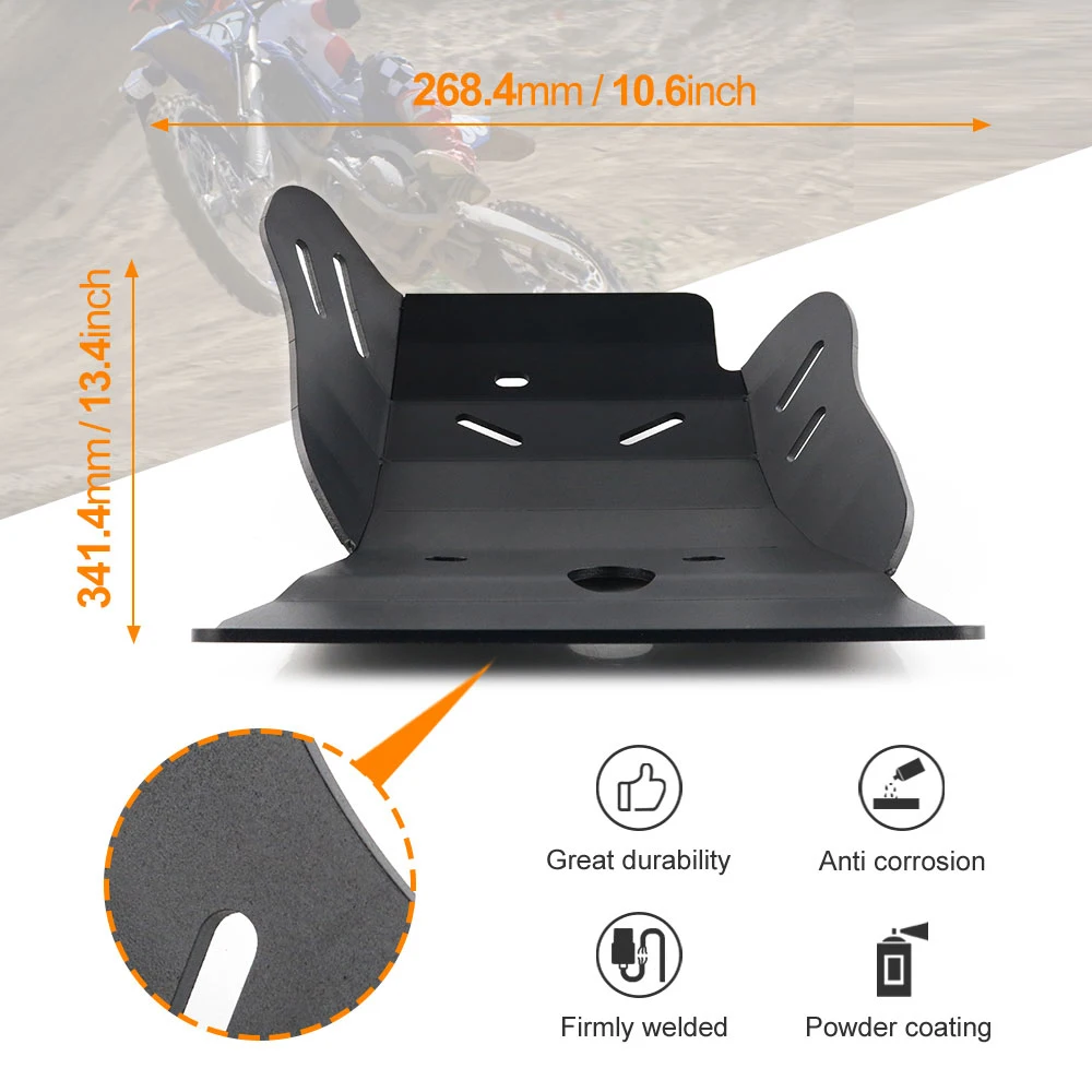 Fit For Yamaha YZ125 YZ125X YZ 125 X 2005-2024 Motorcycle Engine Protector Chassis Protection Cover Exhaust Guard Skid Plate