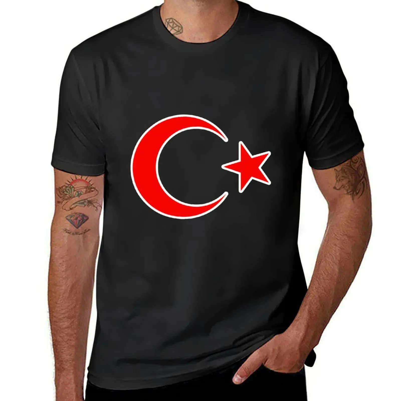 

hilal turkey T-Shirt graphics kawaii clothes t shirts for men cotton