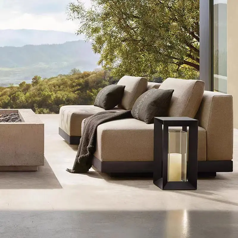 Luxury Modern Aluminum Outdoor Modular Sofa Set | Weatherproof Garden Lounge Furniture for Villa, Patio & Hotel Terrace