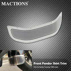 Motorcycle Front Fender Skirt Chrome Fender Trim Protector Accent For Harley Touring Electra Glide Road King Ultra Limited 80-25