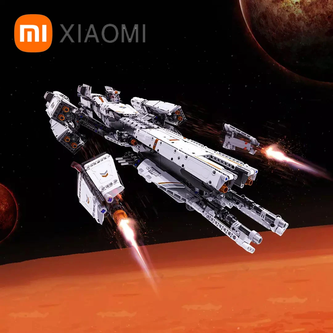 Xiaomi Building Blocks Dawn Of Jupiter Cetus Spaceship Original Science Fiction IP Giant Warship Decoration Children Puzzle Toy