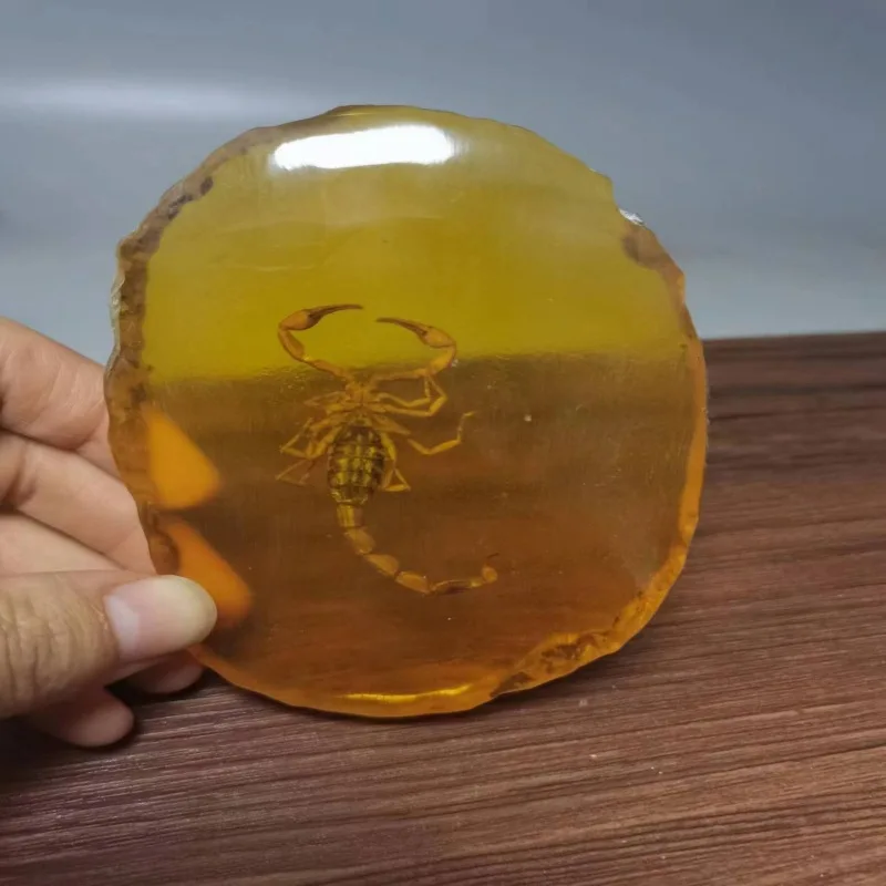 Supply Antique Crafts Artificial Amber with Bugs Crab Knows Butterfly Scorpion Dragonfly Insect Specimen Decoration