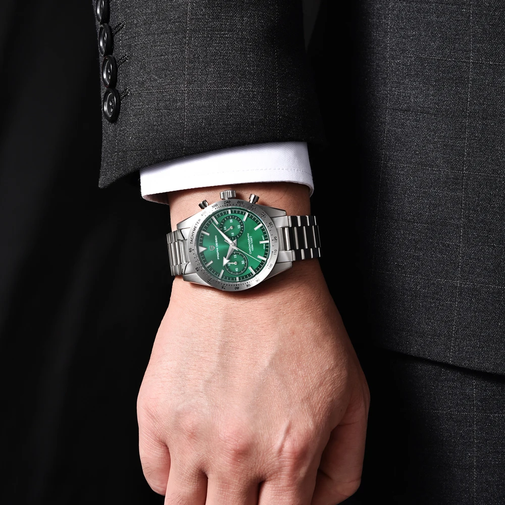 PAGANI DESIGN 2026 جديد الطيار الرياضة كرونوغراف ساعة كوارتز فاخرة للرجال الفولاذ المقاوم للصدأ VK64 مقاوم للماء ساعة اليد للرجال #3