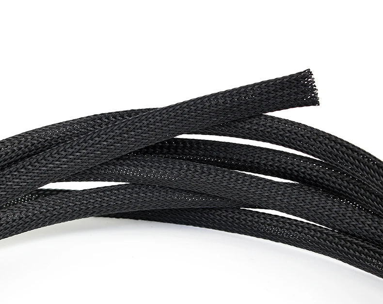 Dropship 1/5/10/50M Black Insulated Braid Sleeving 2/3/4/6/8/10/12/14/20/25mm Tight PET Wire Cable Gland Protection Cable Sleeve