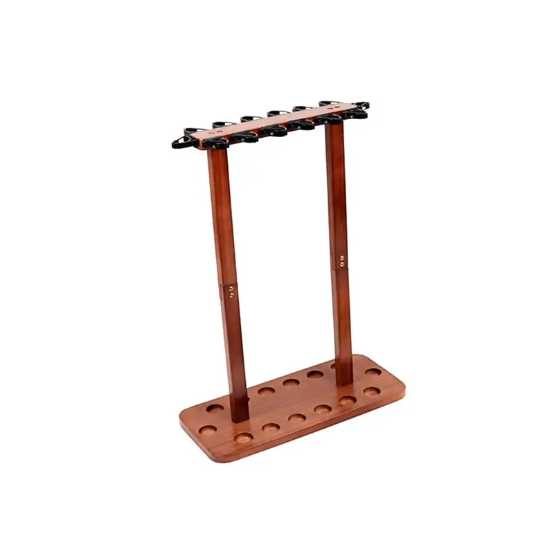 

FSTE-14-Slot Solid Wood Fishing Rod Floor Stand Storage Holder Vertical Rack Organizer For Home Garage Cabin Boat C