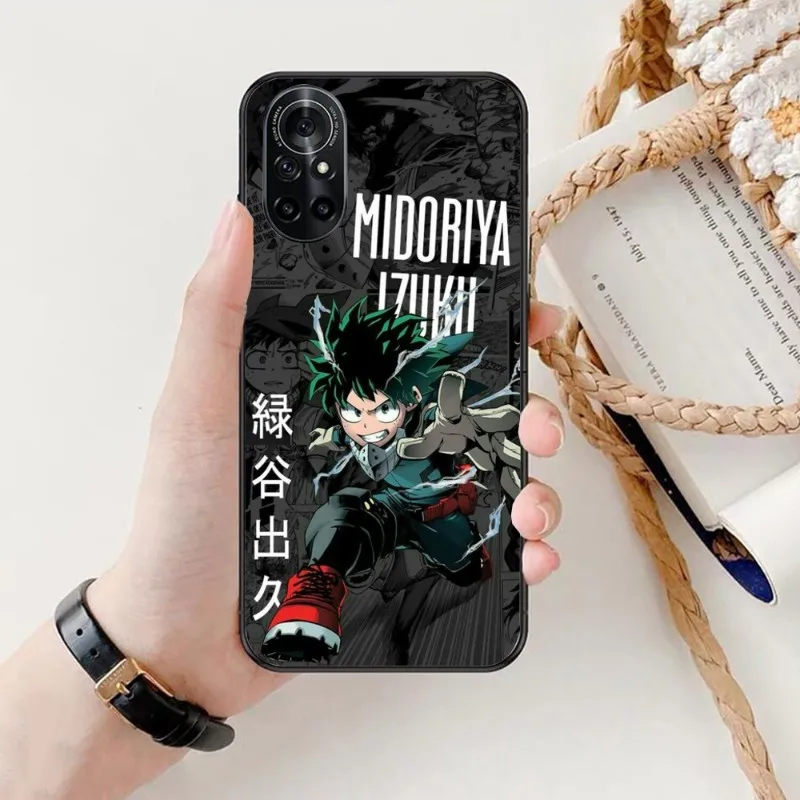 My Hero Academia Phone Case for Honor 70 50 20 7S X9 X8 X7 Magic 4 3 Pro Black Soft Cover Funda Shell