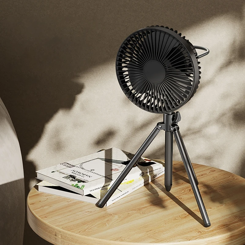 มัลติฟังก์ชั่พัดลมกลางแจ้ง Retractable 180 ° อัตโนมัติหัวพัดลมแสง Night Light เพดานพัดลมสำหรับ Office Home Camping