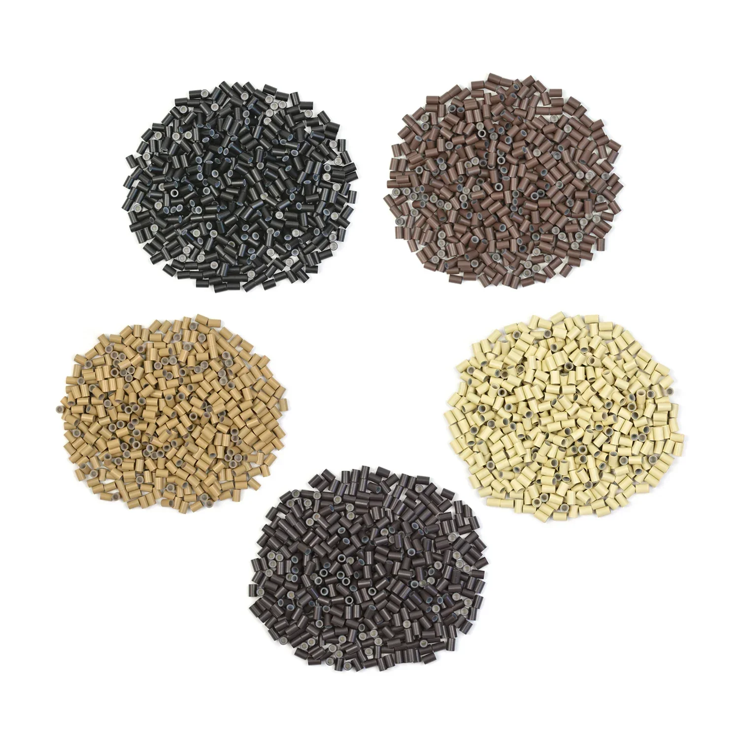 4.0*2.8*6.0mm Copper Tubes/links Dreadlock Beads Hair Accessories Hair Rings for Hair Extensions Lined Silicone 500 pcs