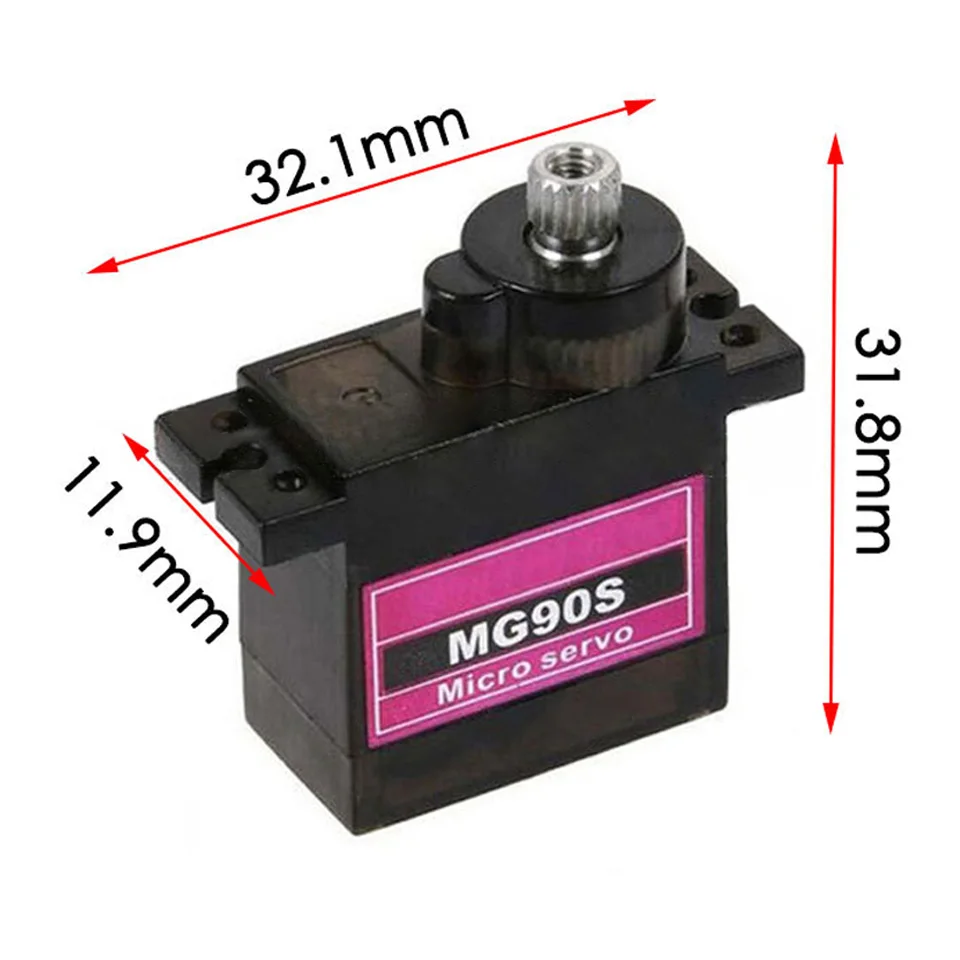 MG90S Metal Gear Servo MG90S 90-180/360 degree 3D Shuangfei 450 Electric Straight Swashplate