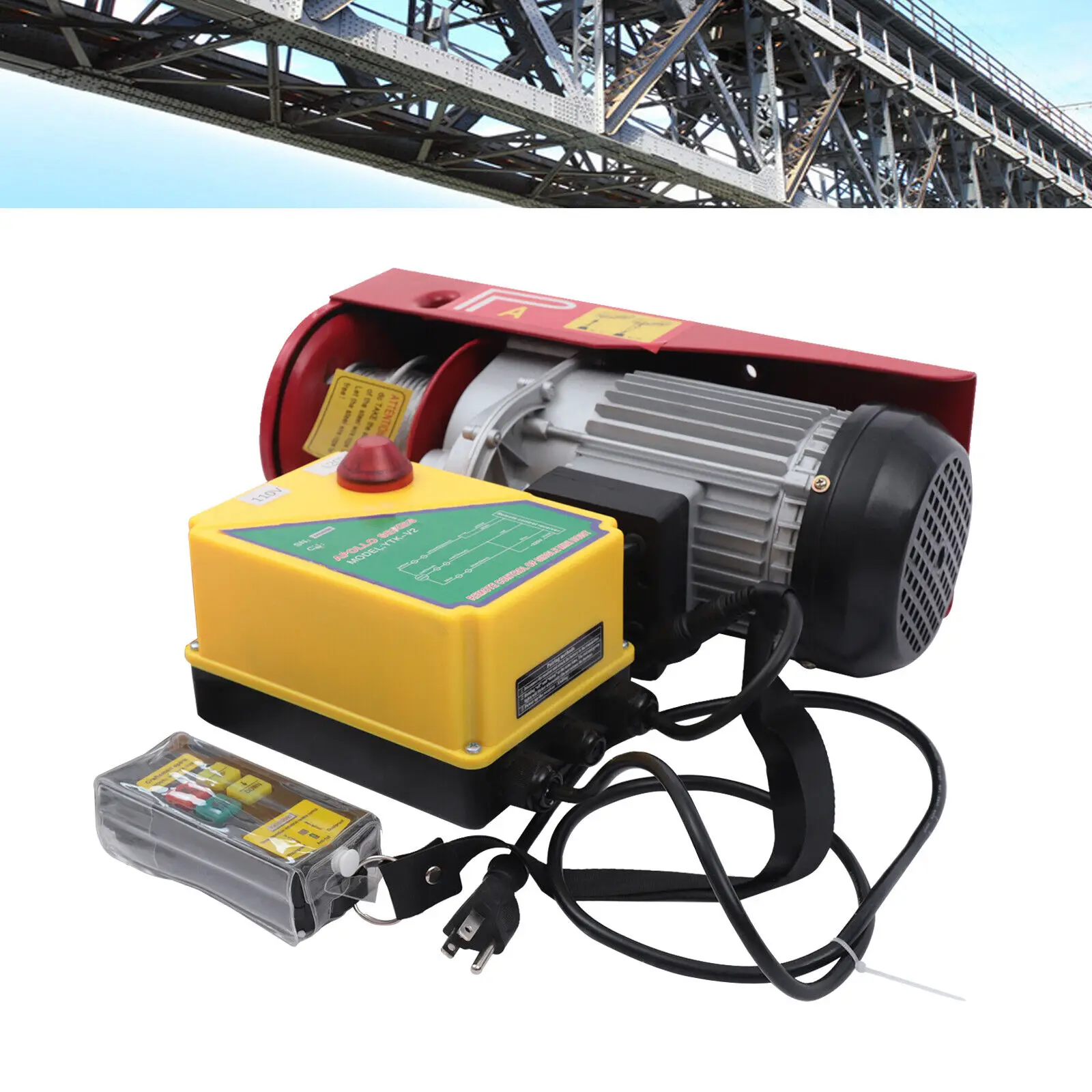Wholesale Portable PA1000 Small Electric Hoist Wire Rope Electric Winch