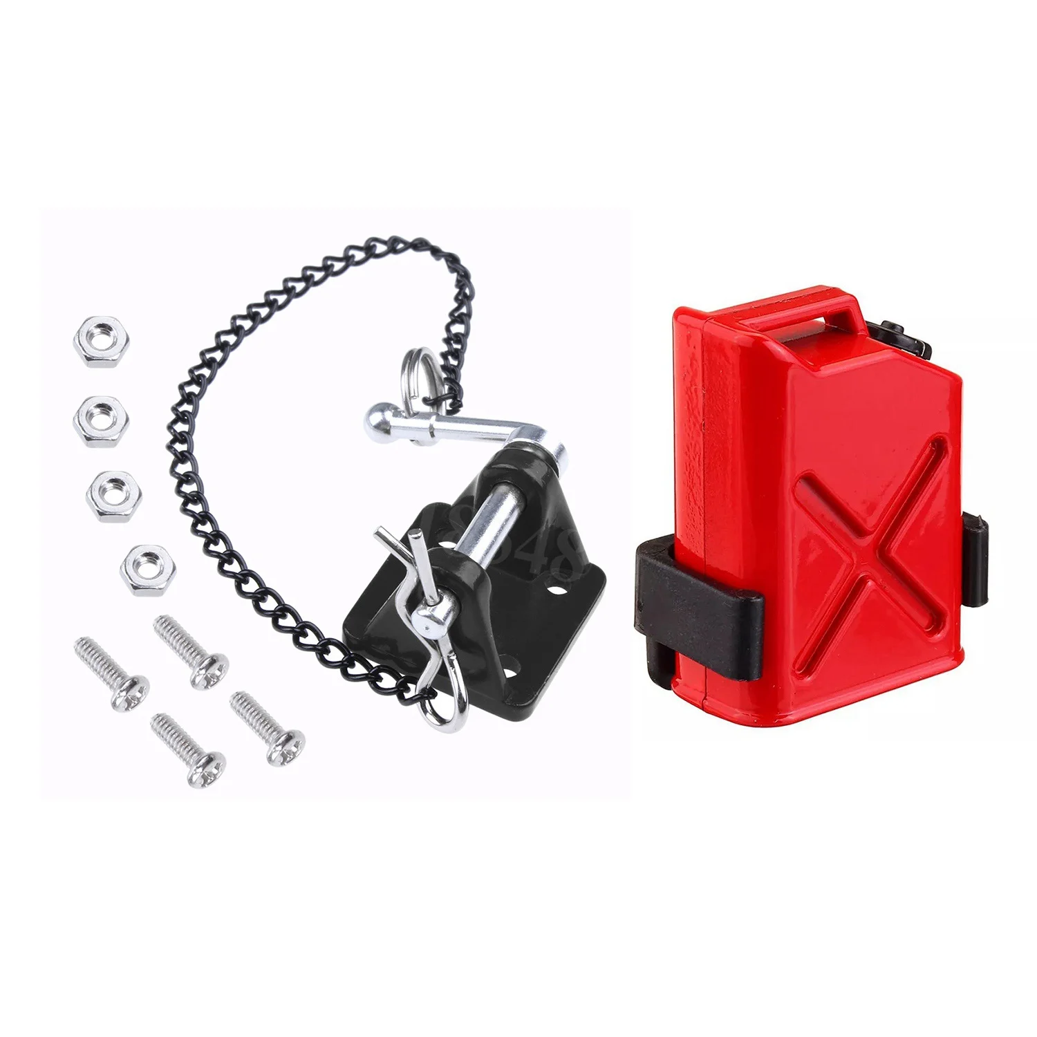 B05B-1/10 Rc Rock Crawler Metalen Tow Beugel Trailer Haak Met RC Rock Crawler 1:10 Accessoires Mini Brandstoftank