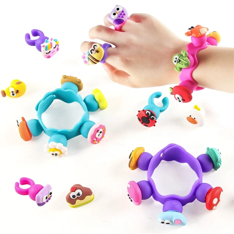 Bracelet Making Kit for Girls DIY Jewelry Craft Kits Animals Bracelet Toys Gifts for Party Supply and Travel Activities