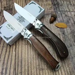 2 Styles Wood Handle Russian Pocket EDC Folding Knife Tactical Survival Outdoor Self Defense 440C Blade Hunting Camping Knife