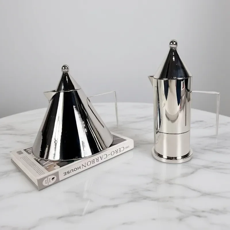 Model room hotel modern light luxury stainless steel kettle ornament coffee table coffee pot teapot living room home
