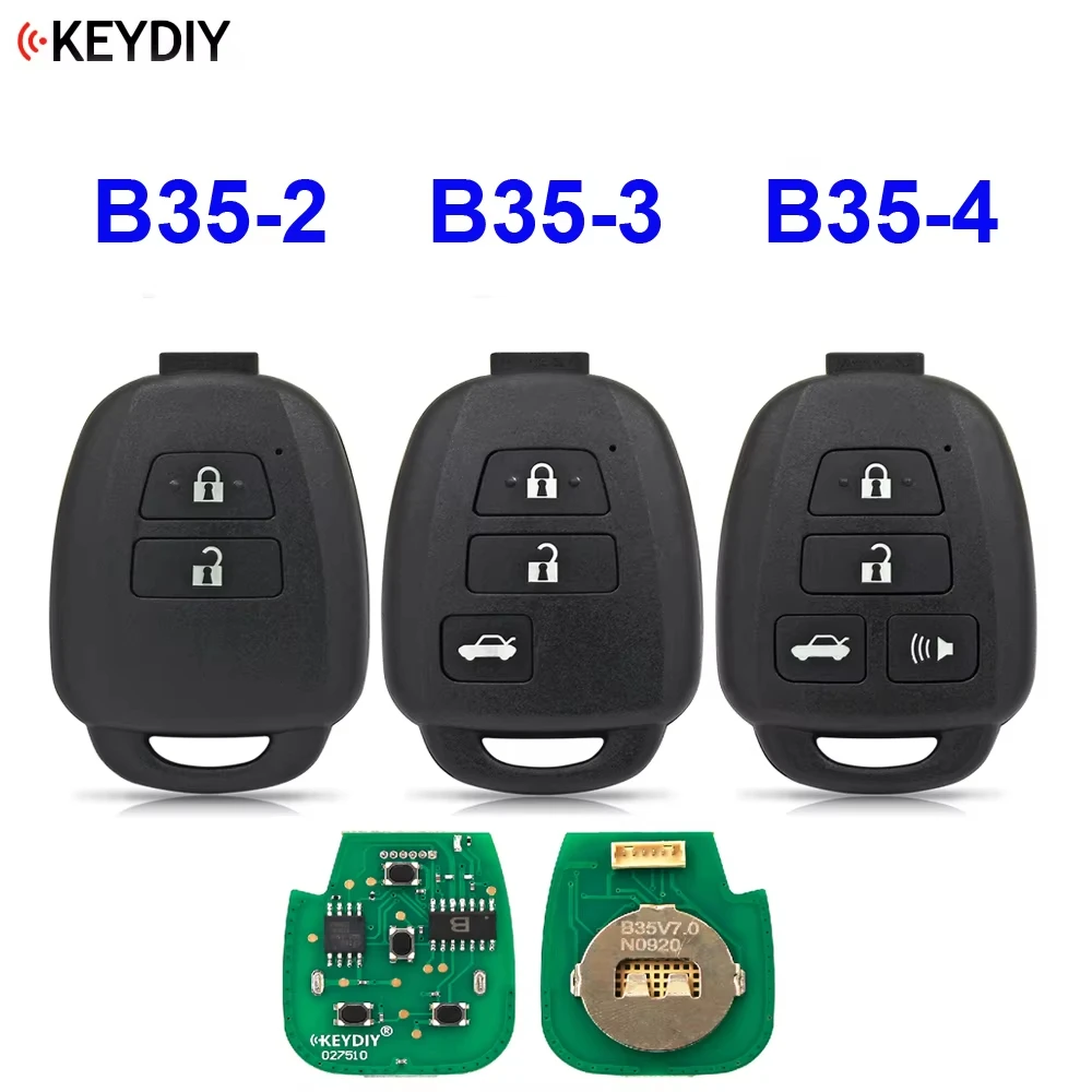 5 قطعة KEYDIY B35-2 B35-3 B35-4 الأصلي 2/3/4 أزرار العالمي مفتاح تحكم عن بعد B-سلسلة ل KD900 KD MINI ، URG200 ، KD-X2