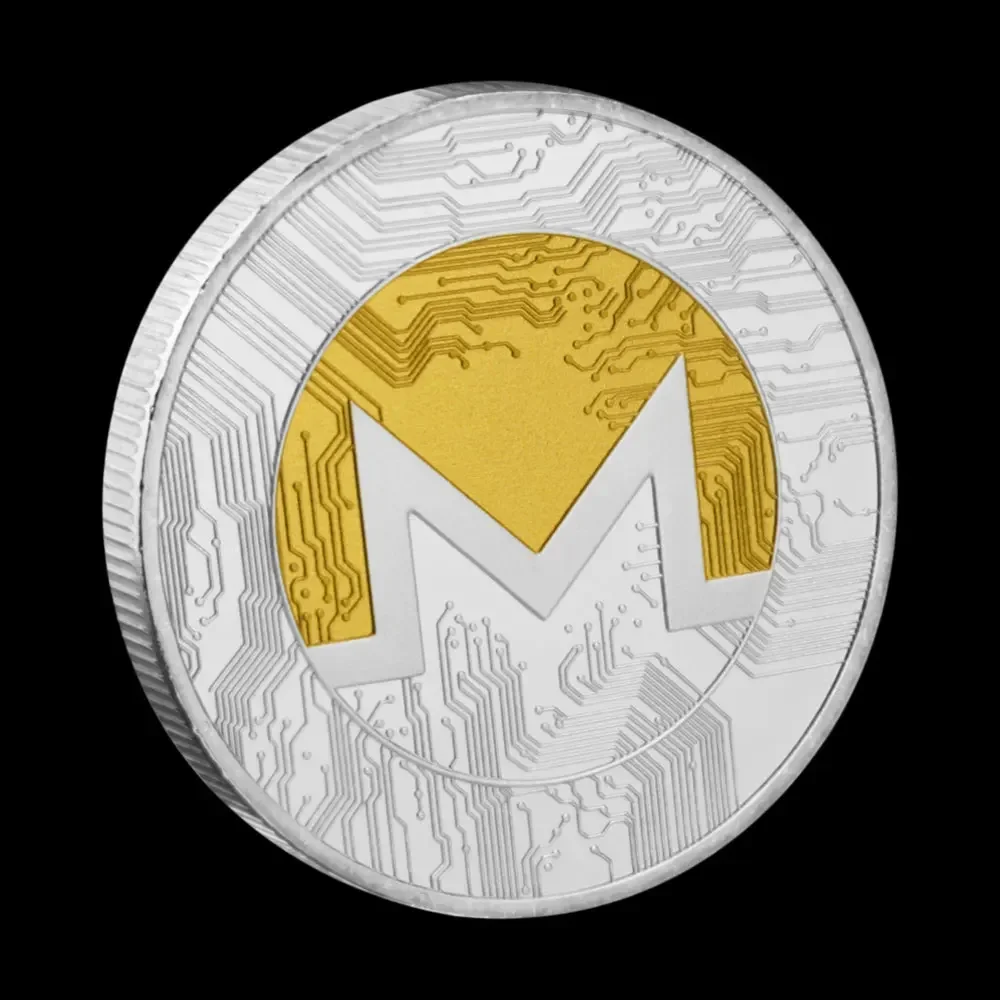 Monero Криптовалюта Монеты Физический Крипто Посеребренная Памятная Монета Коллекционный Подарок