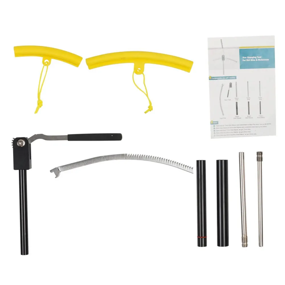

Dirt Bike Tire Changing Tool Kit for 1621 Inch Wheels Suitable for Motocross Bikes Includes Multiple Axle Rods for Fit