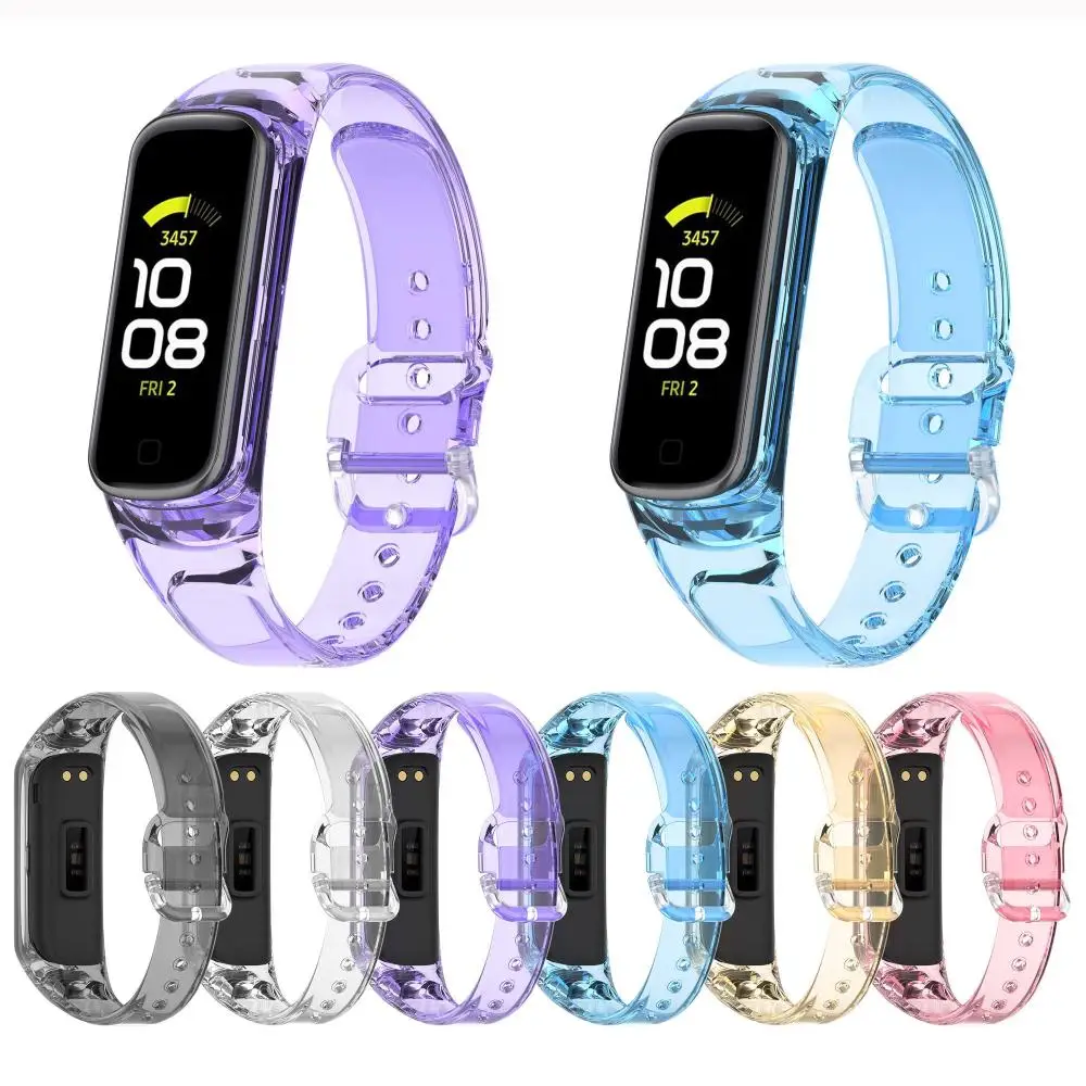 

Watch band Replacement Breathable WristBand Soft Watchband Discoloration In Light Strap For Samsung Galaxy Fit 2 SM-R220