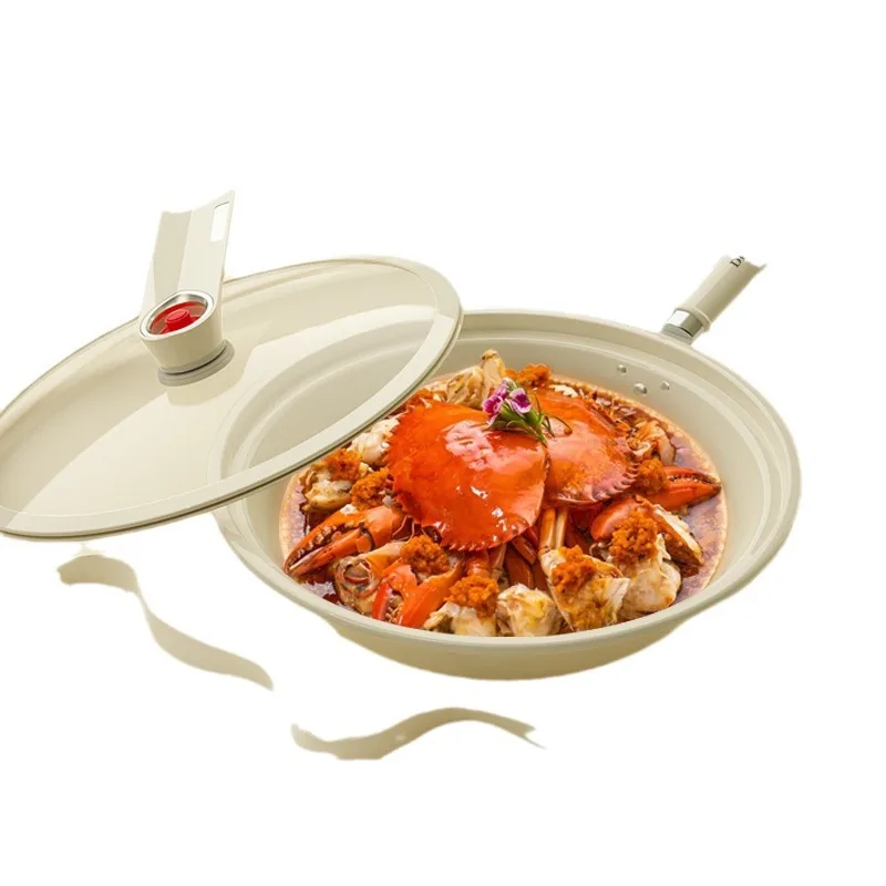 

White jade porcelain wok cooking ceramic glaze bacteriostatic nonstick household highend gift