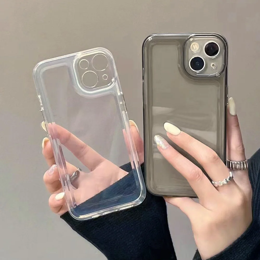 Luxury Transparent Shockproof Case For IPhone 14 12 13 11 Pro Max X XR XS Max 7 8 14 Plus SE 2020 2022 Clear Bumper Cover Funda