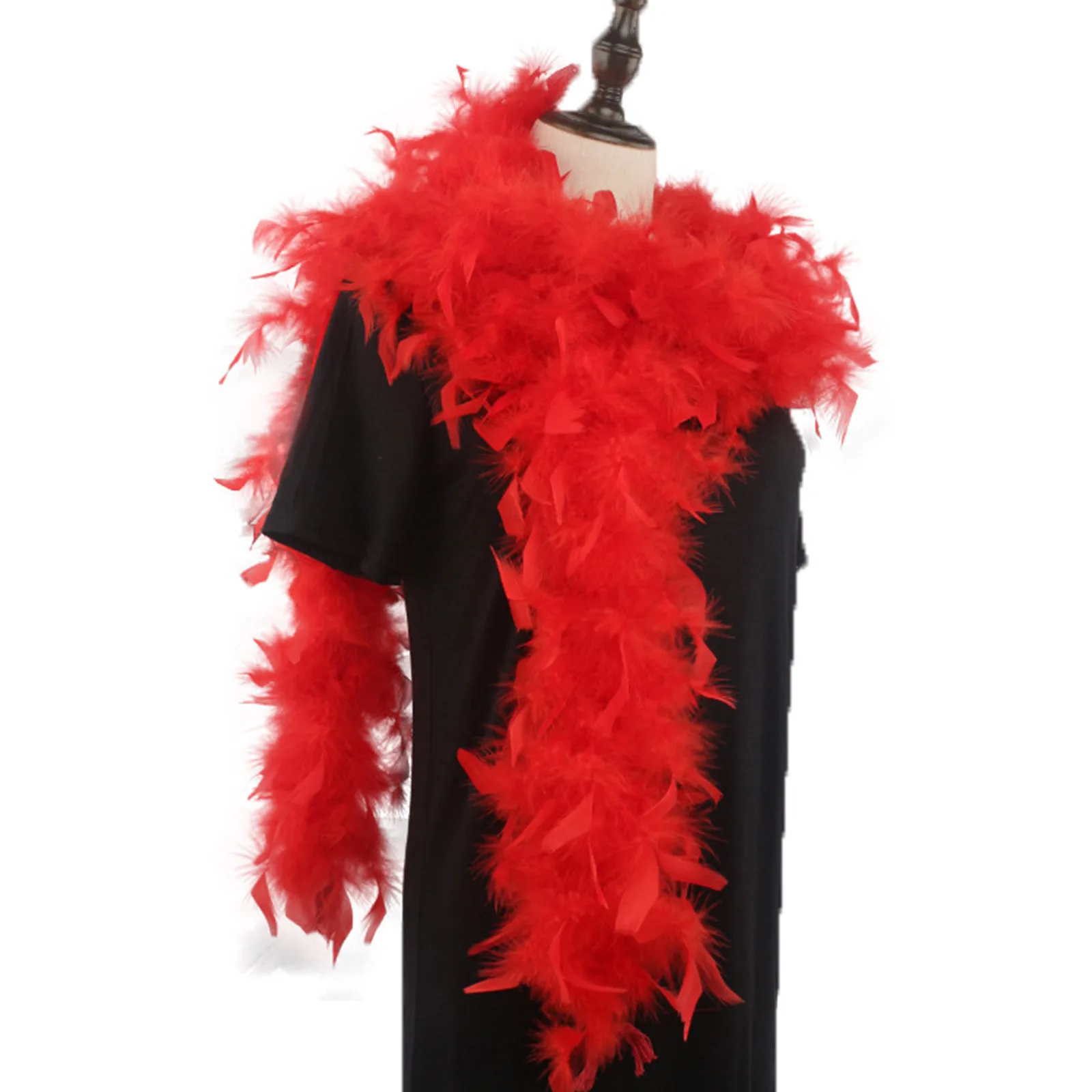 보아 경량 1920년대 파티 의상 액세서리 여성용 가면 무대 장식 로어링 20년대 플래퍼