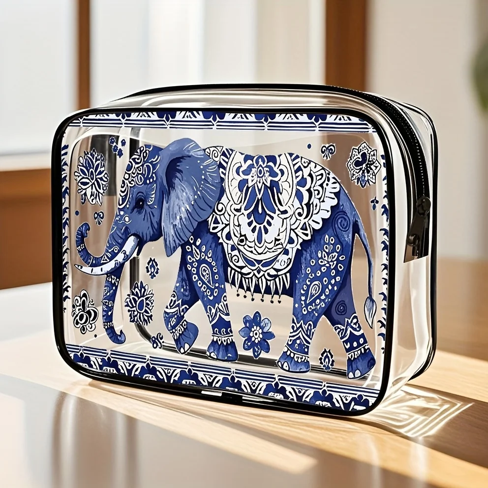 

Zipper Closure, Large Capacity, Easy to Clean - Stylish High-Quality Women'S And Girls' Storage Bag, High-Quality Pouch, Pvc Cos