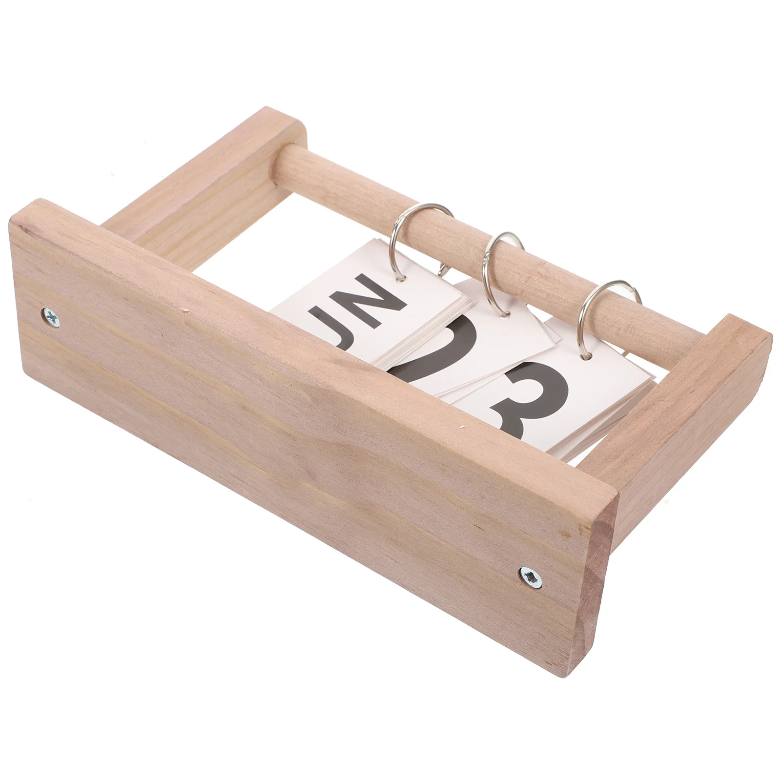 

Wooden Rustic Perpetual Flip Desk Calendar Creative Reusable Desktop Decoration for Office Home School Table Desk Calendar