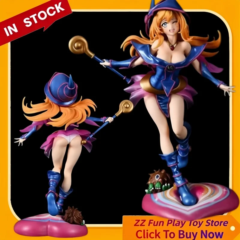 

28cm Yu-Gi-Oh Figure Duel Monsters Ryuukishi Black Magician Girl GK Figure Model Ornament Collect Gift Statue Limited Edition