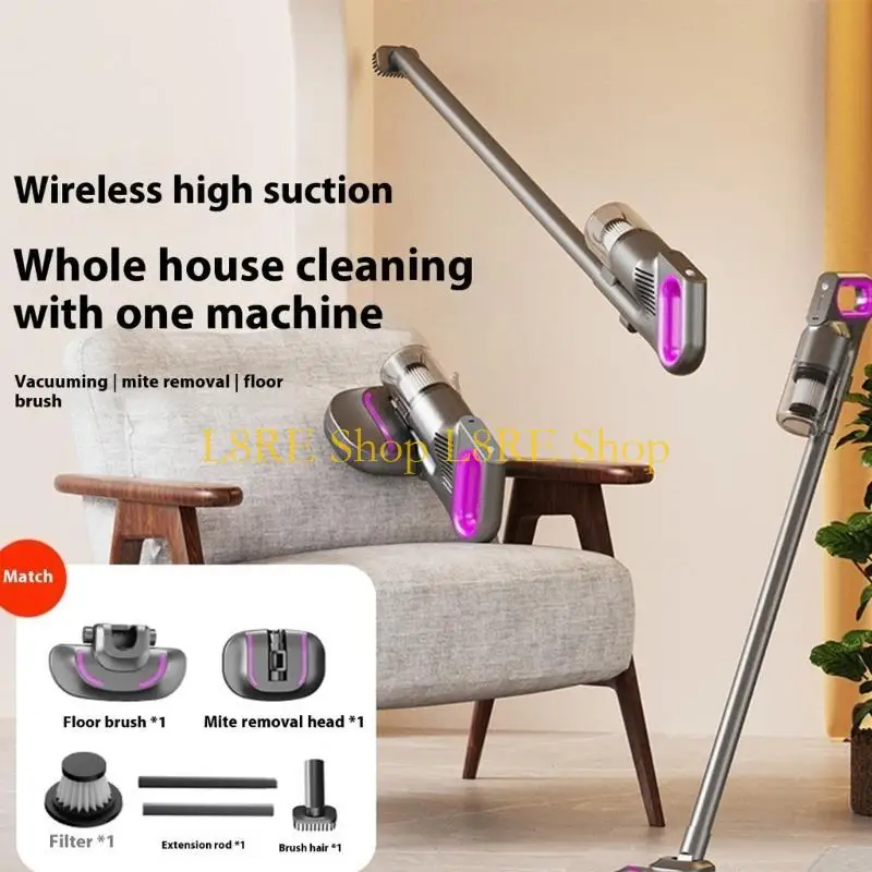

L8RE Powerful Cordless Handheld Vacuum Cleaner with 10000Pa Strong Suction for Home Carpet Cleaning Lightweight